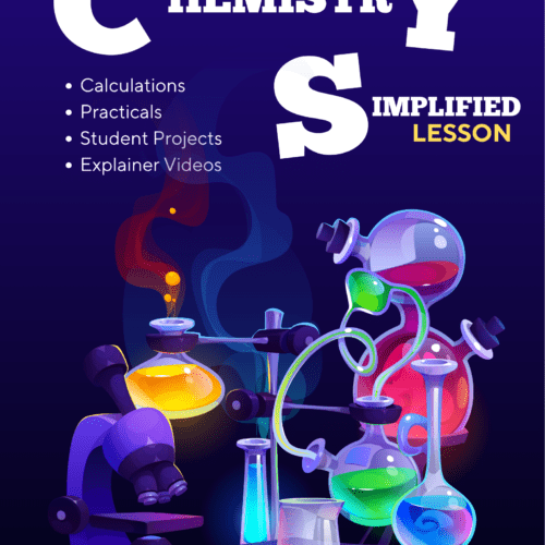 Dark Blue Illustrated Science Fair Poster(1) chemistry lesson